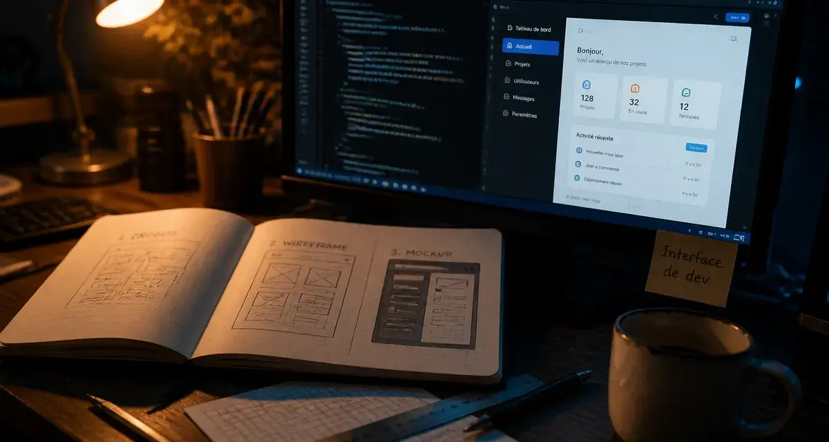 Interface pur développer son site web : no-code, CMS ou code pur