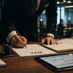 Photo KAM : Key Account Manager signe un contrat pour un partenariat durable