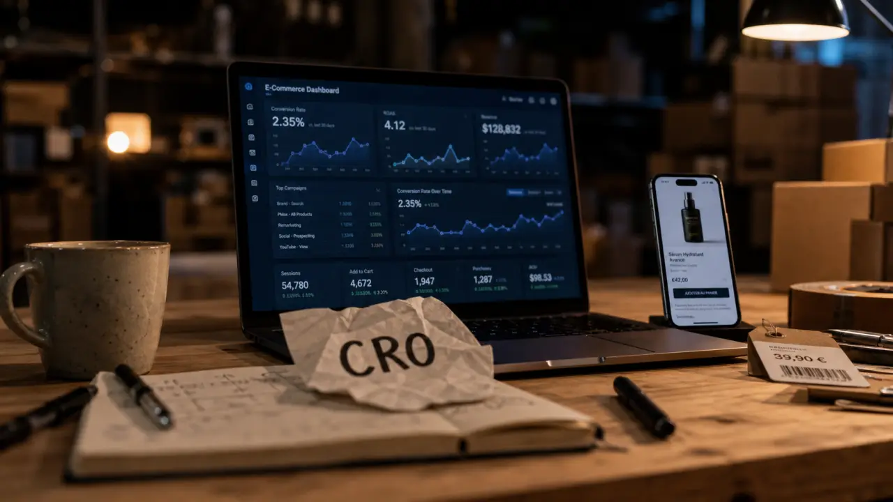 Responsable e commerce : tableau de bord data, conversion et performance