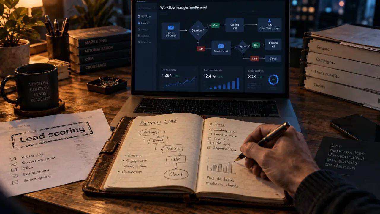 Solution marketing automation leadgen evolution : workflow lead scoring multicanal CRM