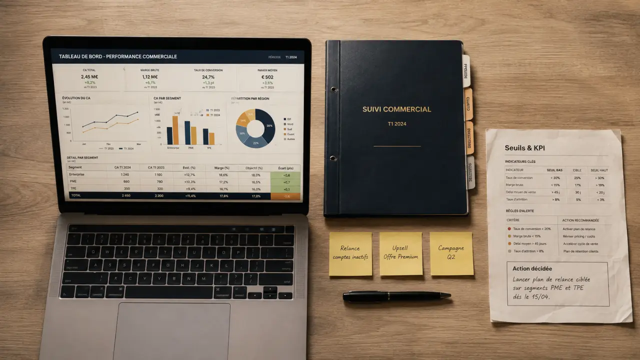 Tableau de reporting pour passer des données à la décision
