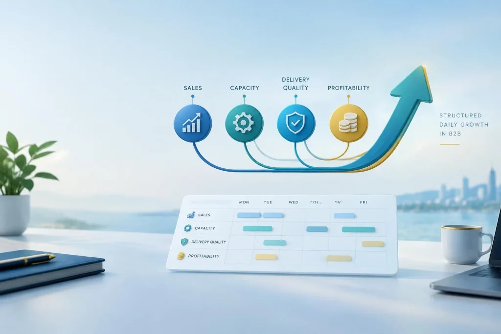 Pilotez la croissance B2B sans sacrifier la marge, avec une gestion quotidienne structurée