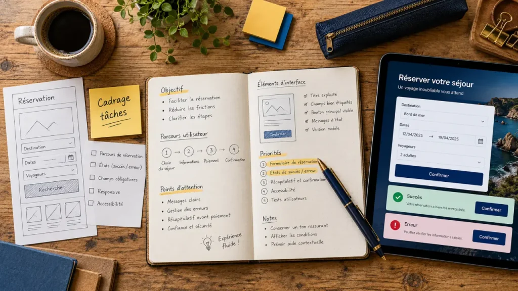 Interface conception : du premier parcours au prototype testé