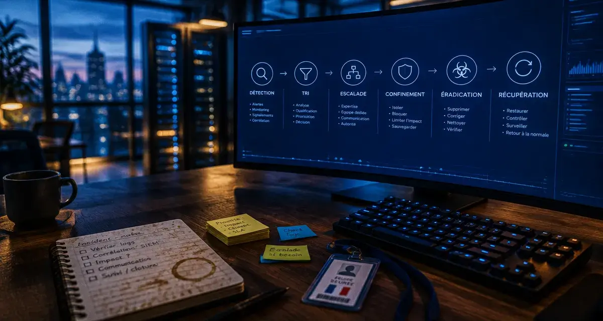 SecOps : équipe traite une alerte d’incident jusqu’à la reprise d’activité